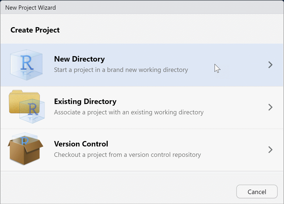 Choose New Directory