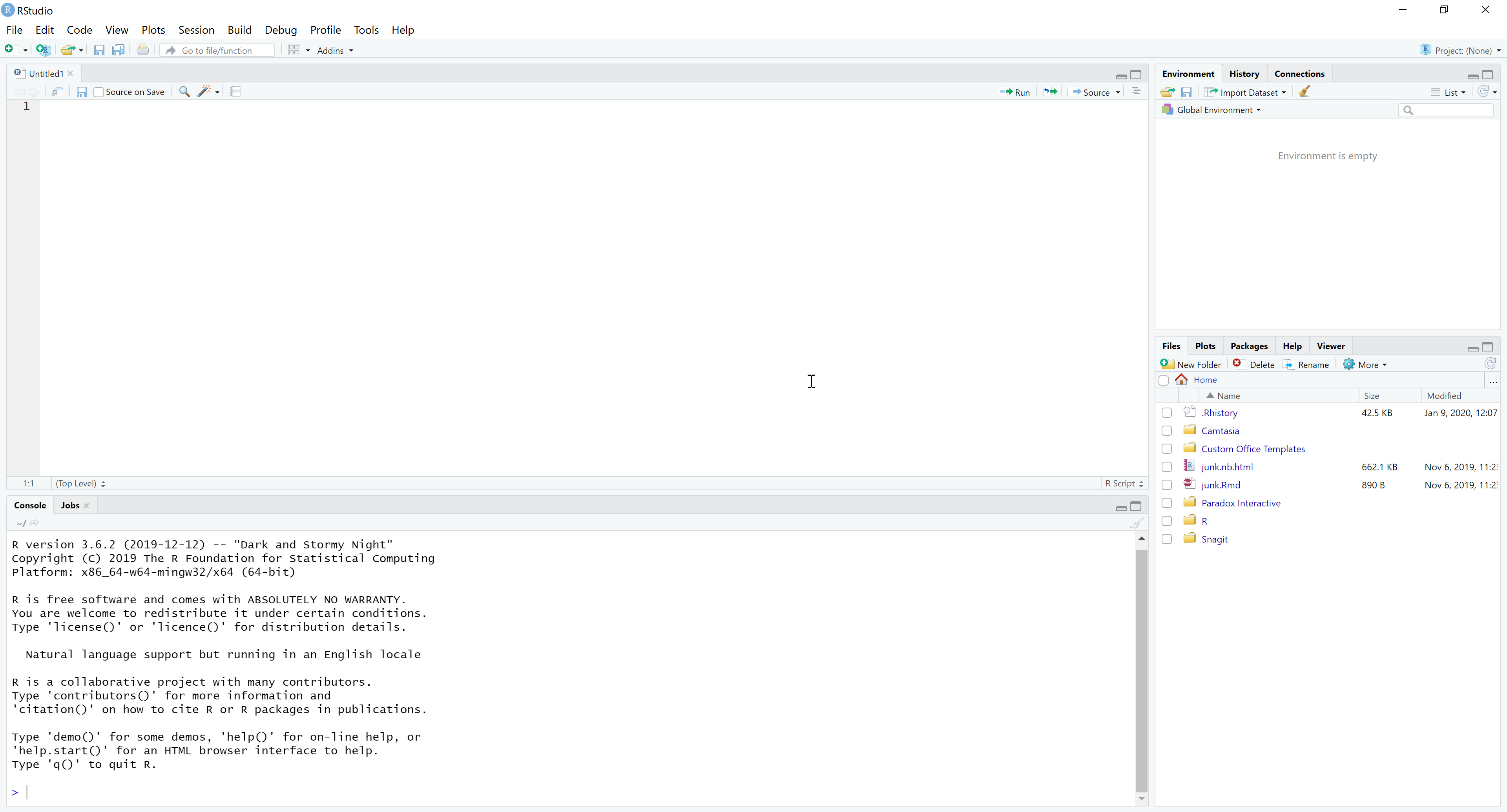 \label{fig:RStudio-IDE}The RStudio IDE