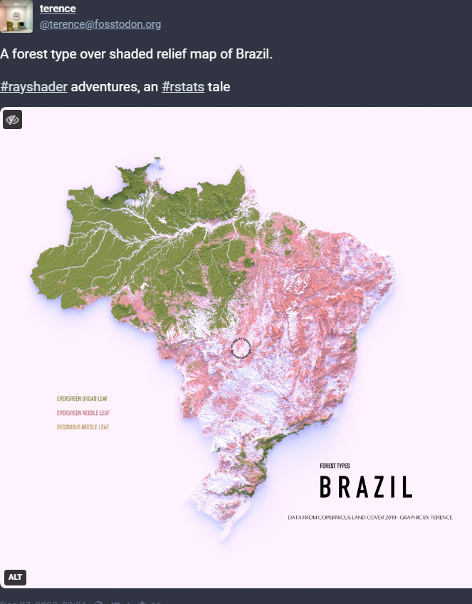 \label{fig:visualization-example-5} Example of visualization: Types of forests in Brazil